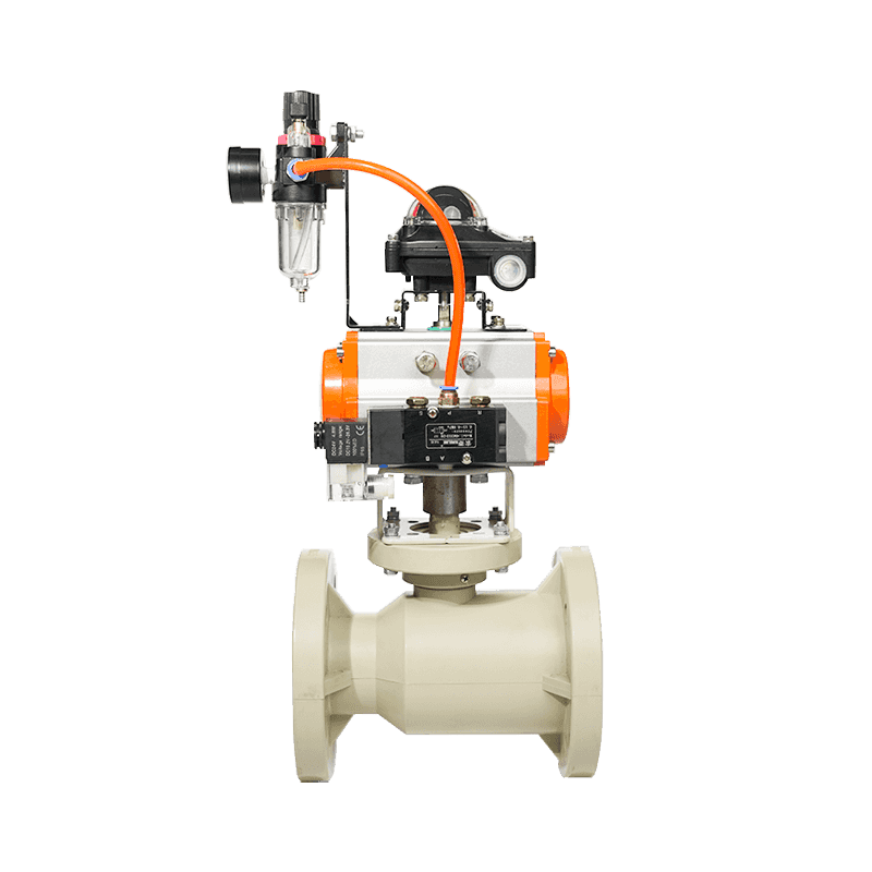 β--PPH Vană cu bilă pneumatică cu flanșă de tip simplu și dublu